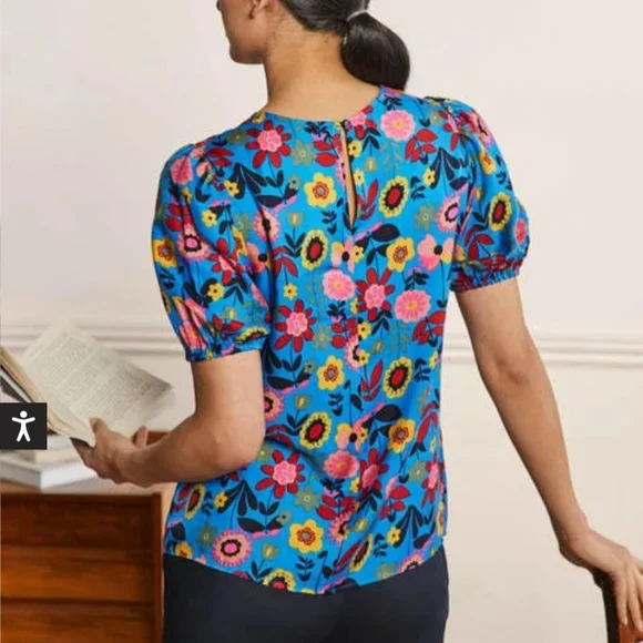 Boden NWT Adrianna Puff Sleeve Top - Picture 2 of 7
